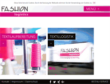 Tablet Screenshot of fashion-logistics.de